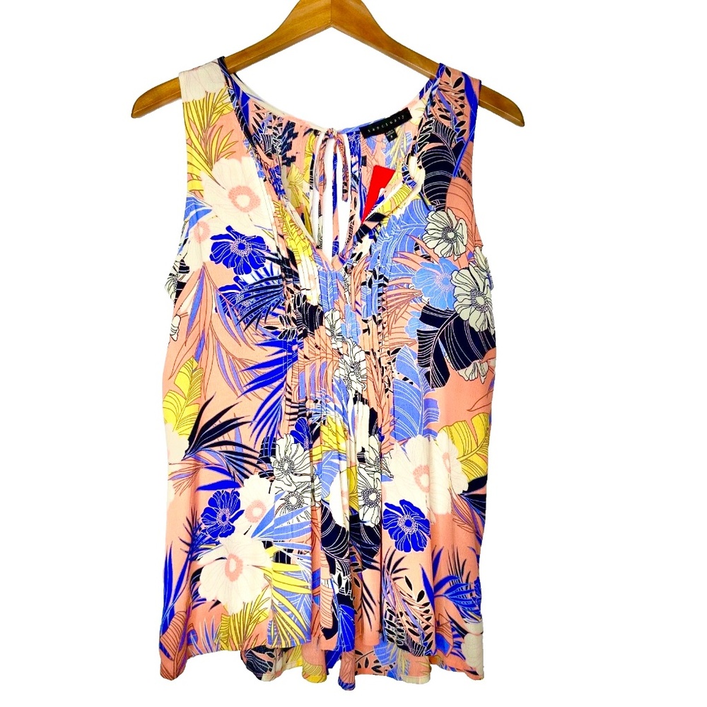 Sanctuary Tank Top, Palma Shell Evereve Floral Pintuck, Size: Small *LIKE NEW🩷*